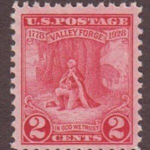 Scott# 645 "VALLEY FORGE - WASHINGTON" MINT SINGLE