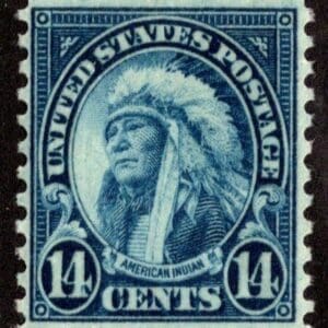 Scott# 695 "AMERICAN INDIAN" PERF 11x10½, MINT, NICELY CENTERED