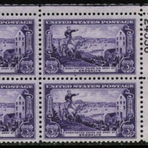 Scott# 1003 "BATTLE OF BROOKLYN" PLATE BLOCK (4) NICELY CENTERED