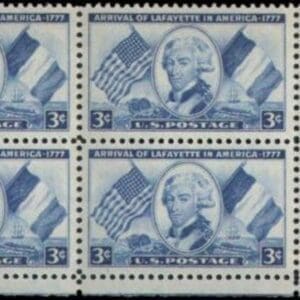 Scott# 1010 "MARQUIS de LAFAYETTE" MNH PLATE BLOCK (4)
