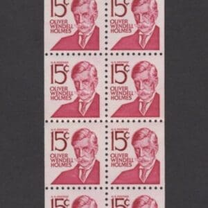 Alternative view of Scott# 1288B (BK117A) "OLIVER W HOLMES" MNH INTACT BOOKLET (24)