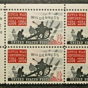 Scott# 1181 "BATTLE OF WILDERNESS" MNH MR ZIP BLOCK (4) NICELY CENTERED