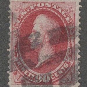 Scott# 166 "PERRY" WITH REGISTRATION CANCEL, VERY WELL CENTERED