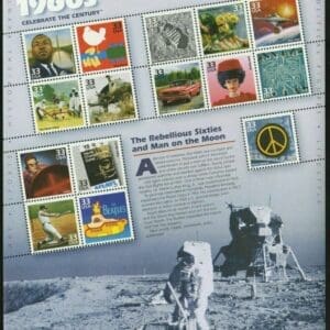 Scott# 3188 "CELEBRATE THE CENTURY 1960'S" SOUVENIR SHEET (15) MNH