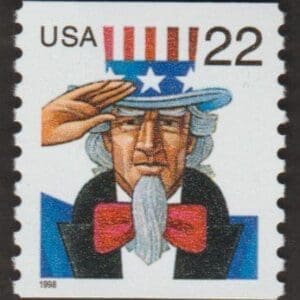 Scott# 3353 "UNCLE SAM" MNH W/A COIL SINGLE, NICELY CENTERED
