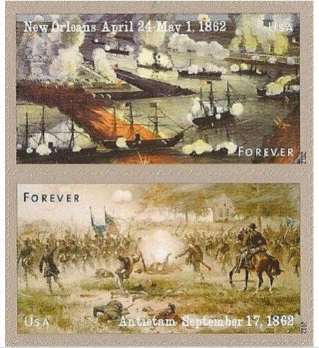 Scott# 4664-65 "CIVIL WAR 1862" S/A ATTACHED VERTICAL PAIR, MNH