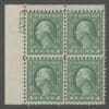 Scott# 543 "WASHINGTON" MINT COIL WASTE PERF 10 PLATE BLOCK (4)