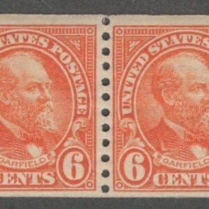 Scott# 723 "GARFIELD" MNH COIL PAIR, VERY NICELY CENTERED