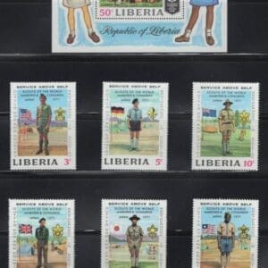 SG# 563-68 + C188 "BOY SCOUTS WORLD JUBILEE LOT" (10) MNH, VERY NICELY CENTERED