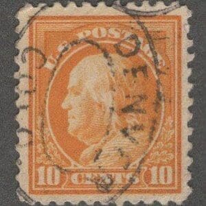 Scott# 510 "FRANKLIN" WITH DENVER CO. CDS, VERY NICELY CENTERED