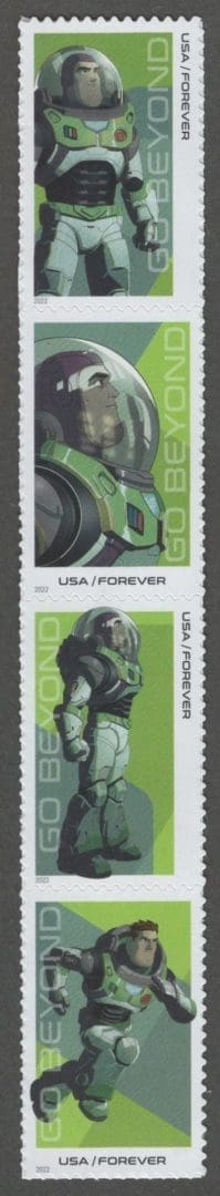 Scott# 5709-12 "GO BUZZ LIGHTYEAR" MNH VERTICAL STRIP (4)