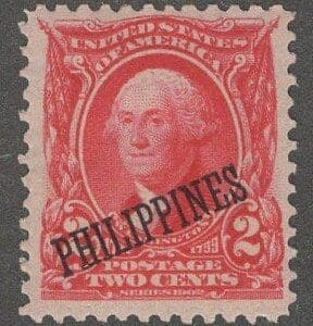 PHILIPPINES Scott# 227 "WASHINGTON" MINT, NICELY CENTERED