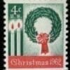 Scott# 1205 "WREATH & CANDLES" MNH SINGLE, NICELY CENTERED