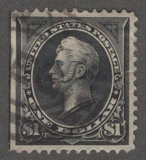 Scott# 276 "PERRY" TYPE I $1.00 BUREAU ISSUE, USED, REGISTRATION CANCEL