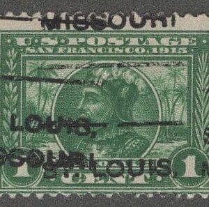 Scott# 397 "BALBOA" PAN PACIFIC EXPO WITH ST LOUIS MO PRECANCEL