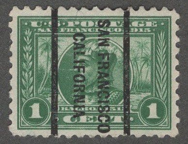 Scott# 401 "BALBOA" PAN PACIFIC EXPO WITH L900 SAN FRAN PRECANCEL