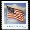 Scott# 5052 U.S. FLAG S/A COIL SINGLE, MICRO ALONG POLE UNDERNEATH FLAG