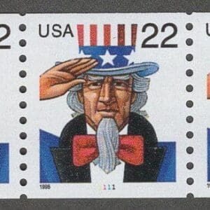 Scott# 3353 "UNCLE SAM" MNH PNC (3) PLATE# 1111 NICELY CENTERED