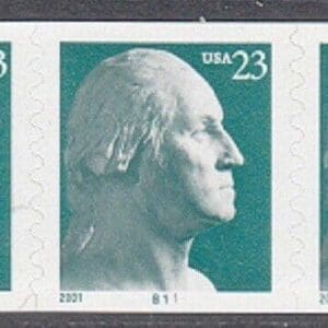 Scott# Scott# 3475A "WASHINGTON" MNH 2001 DATE PNC5 P# B11