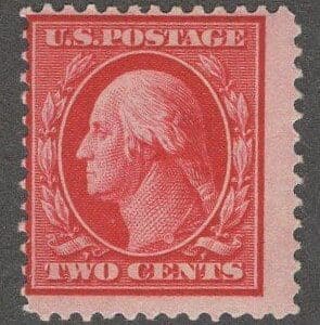 Scott# 375 "WASHINGTON" MINT HINGED, BOLD COLOR