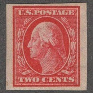 Scott# 384 "WASHINGTON" MINT IMPERFORATE, SLW, NICELY CENTERED
