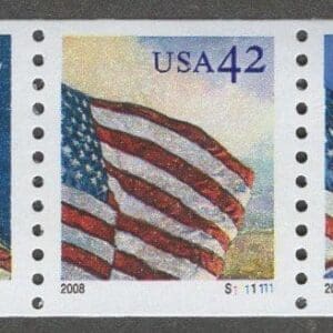 Scott# 4228-31 "FLAGS" MNH PNC5 P# S1111111 WATER ACTIVATED VARIETY