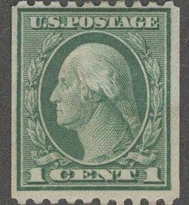 Scott# 448 "WASHINGTON" MINT ROTARY HORIZONTAL PERF 10 COIL SINGLE