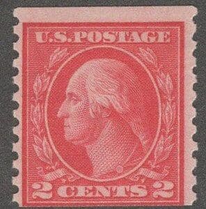 Scott# 455 "WASHINGTON" MNH ROTARY COIL TYPE II VERTICAL PERF 10
