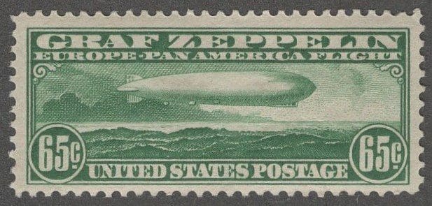 Scott# C13 "GRAF ZEPPELIN" SINGLE, MPH, VERY NICELY CENTERED