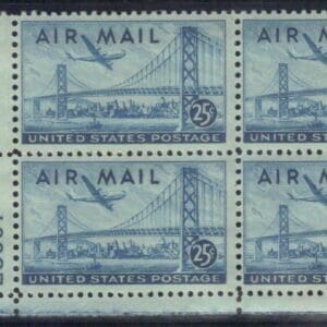 Scott# C36 "OAKLAND BAY BRIDGE" MNH AIRMAIL PLATE BLOCK (4)