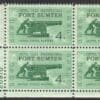 Scott# 1178 "FORT SUMTER" MNH PLATE BLOCK (4) NICELY CENTERED