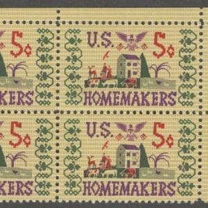 Scott# 1253 "HOMEMAKERS - FARM SCENE SAMPLER" ZIP BLOCK (4) MNH