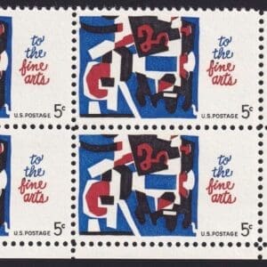Scott# 1259 "FINE ARTS" MNH ZIP BLOCK (4) NICELY CENTERED