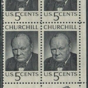 Scott# 1264 "SIR WINSTON CHURCHILL" MNH ZIP BLOCK (4) NICELY CENTERED