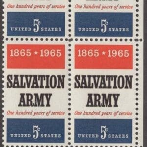 Scott# 1267 "SALVATION ARMY" MNH ZIP BLOCK (4) NICELY CENTERED