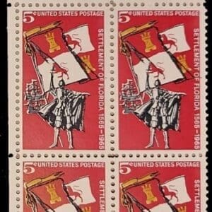 Scott# 1271 "FLORIDA SETTLEMENT" MNH ZIP BLOCK (4) NICELY CENTERED
