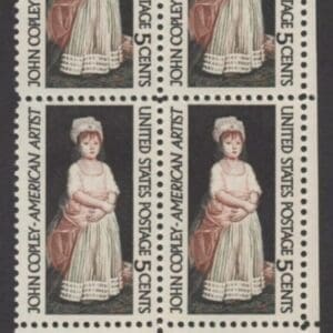 Scott# 1273 "ELIZABETH C COPLEY - ARTIST" MNH ZIP BLOCK (4)