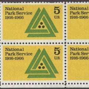 Scott# 1314 "NATIONAL PARK SERVICE" MNH ZIP BLOCK (4)