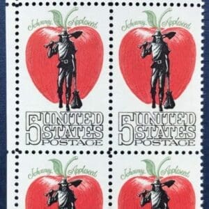Scott# 1317 "JOHNNY APPLESEED - AMERICAN FOLKLORE" MNH ZIP BLOCK (4)
