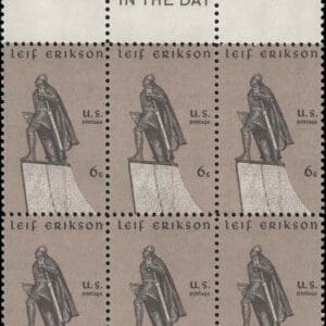 Scott# 1359 "LEIF ERIKSON - EXPLORER" MNH MAIL EARLY BLOCK (6)