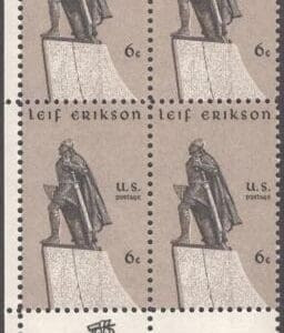 Scott# 1359 "LEIF ERIKSON - EXPLORER" MNH ZIP BLOCK (4) NICELY CENTERED