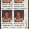 Scott# 1364 "CHIEF JOSEPH NEZ PERCE - WARRIOR" MINT PLATE BLOCK (4)