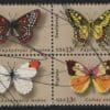 Scott# 1712-15 BUTTERFLIES USED SE-TENANT BLOCK (4) NICELY CENTERED