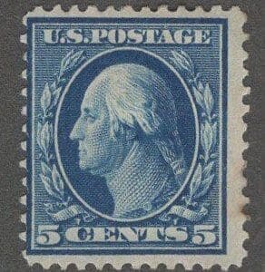 Scott# 378 "WASHINGTON" PERF 12, SLW, MINT HINGED "B" FILLER