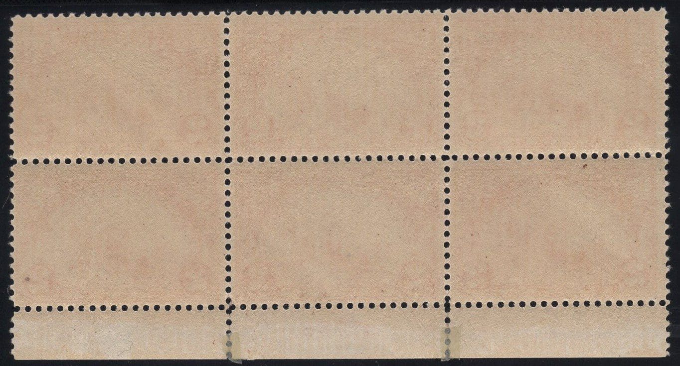Scott# 615 "HUGUENOT-WALLOON" PLATE BLOCK (6) NICELY CENTERED - Image 2