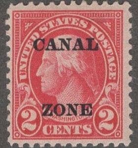Scott# 73 CANAL ZONE "WASHINGTON" MINT SINGLE, NICELY CENTERED