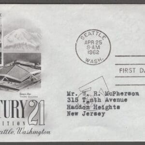 Scott# 1196 "SEATTLE FAIR" ARTCRAFT FIRST DAY COVER