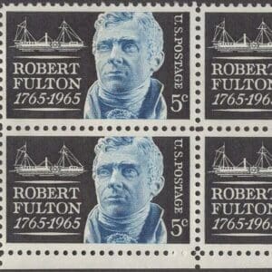 Scott# 1270 "ROBERT FULTON & THE CLERMONT" MNH ZIP BLOCK (4) NICELY CENTERED