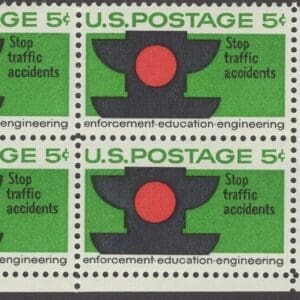 Scott# 1272 "TRAFFIC SAFETY" MNH ZIP BLOCK (4) NICELY CENTERED
