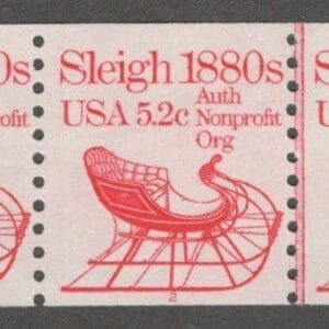 Scott# 1900 "SLEIGH" TRANSPORTATION SERIES PNC3, PLATE#2 NICELY CENTERED